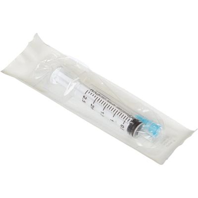 Шприц 2 мл 3-х комп. с прилож. иглой 23G 0,6*30 Medic-O-Planet/ Германия/2800 (Н)