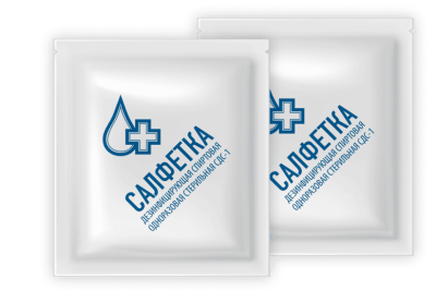 Салфетка проспиртованная р-р 135*185 мм этил Югасепт/150/1800