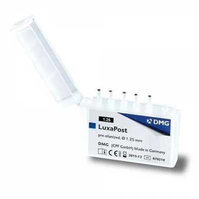 15. Штифты стекловолоконные LuxaPost refill, 1,25 мм, черн., 110781 5шт/уп/ DMG