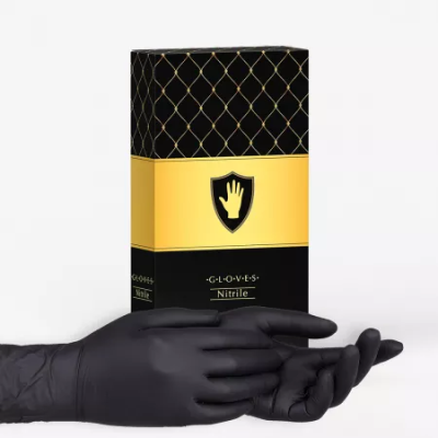 Перчатки нитрил. нестер. текстур. неопудр. черные L арт. ХN 358 /Safe Care/50/500/
